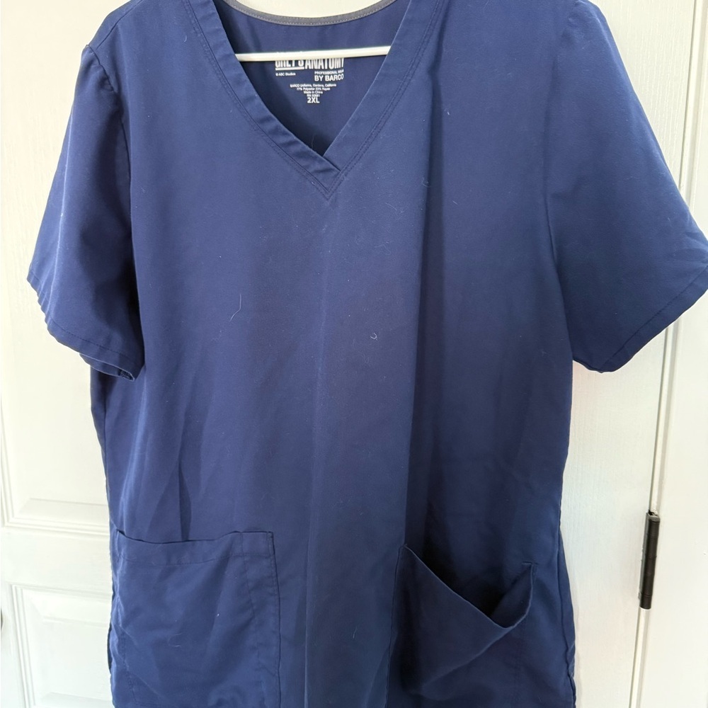 Grey's Anatomy Navy V-Neck Scrub Top